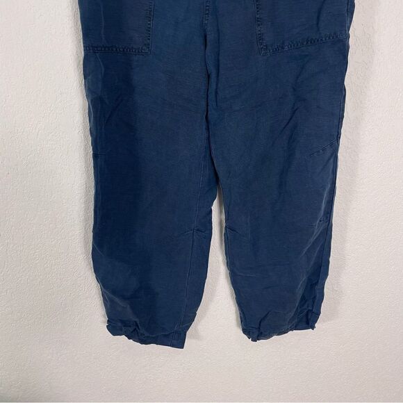 A by Anthropologie Blue Lyocell and Linen Capri Pants - Picture 4 of 8